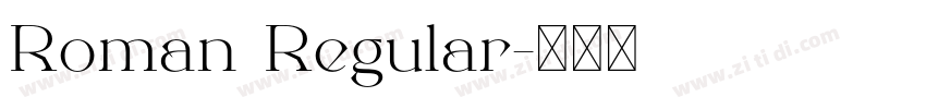 Roman Regular字体转换